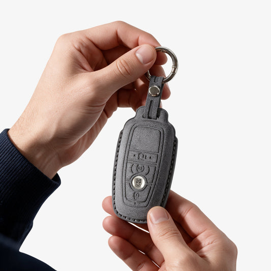 Alcantara Car Key Fob Cover for Ford Model B - Space Grey