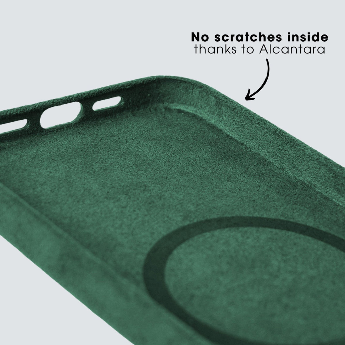 iPhone 13 - Alcantara Case - Midnight Green