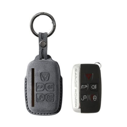 Alcantara Car Key Fob Cover for Land Rover Model A - Space Grey