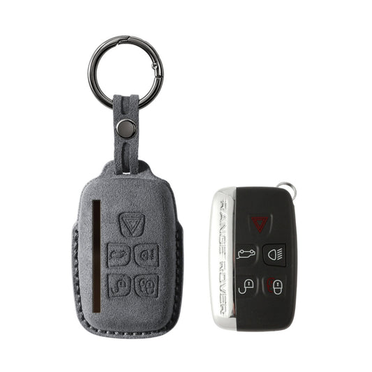 Alcantara Car Key Fob Cover for Land Rover Model A - Space Grey