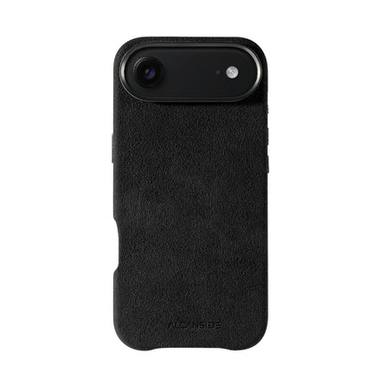 iphone alcantara case - Deep Black