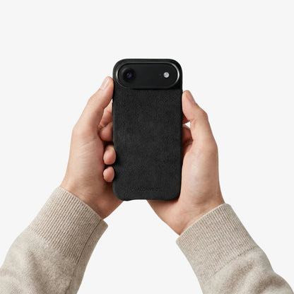 iphone alcantara case - Deep Black