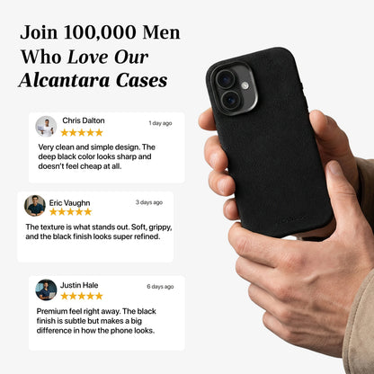 iPhone 16 - Alcantara Case - Deep Black