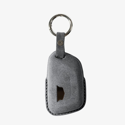 Alcantara Car Key Fob Cover for Cadillac Model C with Buckle - Space Grey