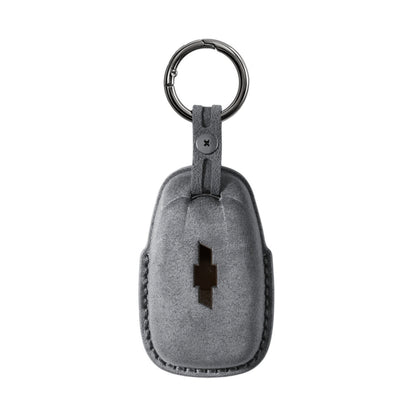 Alcantara Car Key Fob Cover for Chevrolet Model B - Space Grey
