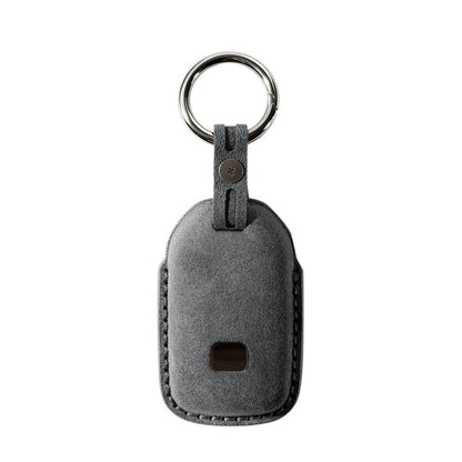 Alcantara Car Key Fob Cover for Honda Model A with Buckle - Space Grey