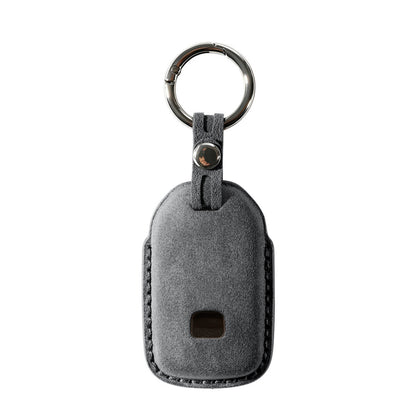 Alcantara Car Key Fob Cover for Honda Model B with Buckle - Space Grey