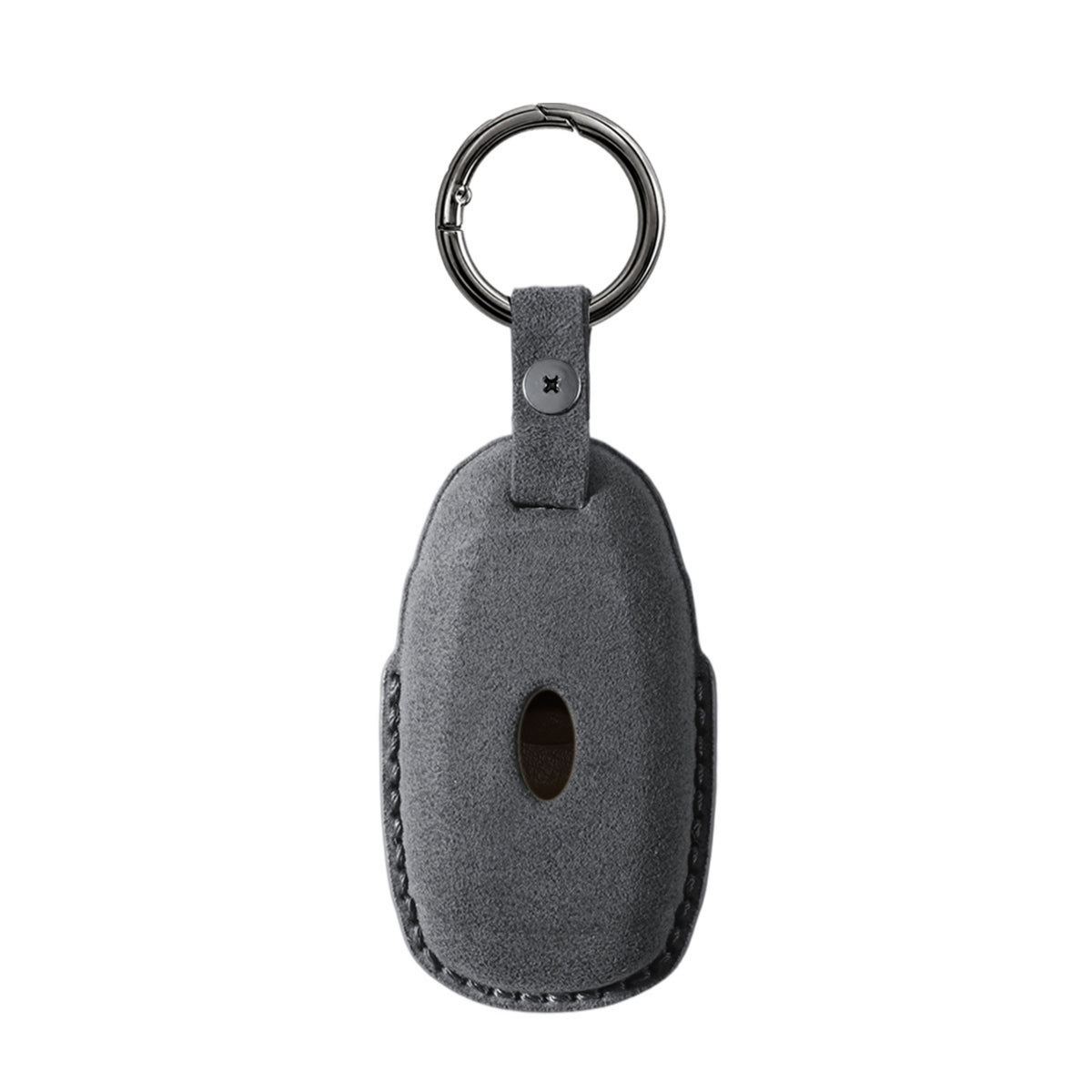 Alcantara Car Key Fob Cover for Hyundai Model A - Space Grey