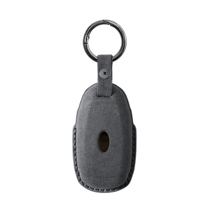 Alcantara Car Key Fob Cover for Hyundai Model A - Space Grey