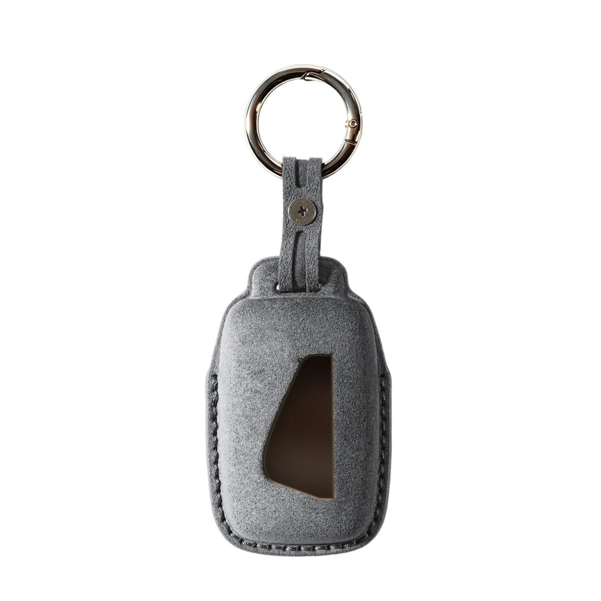 Alcantara Car Key Fob Cover for Jaguar Model A - Space Grey