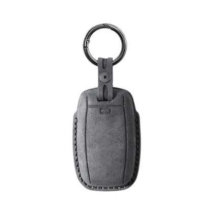 Alcantara Car Key Fob Cover for Kia Model A - Space Grey