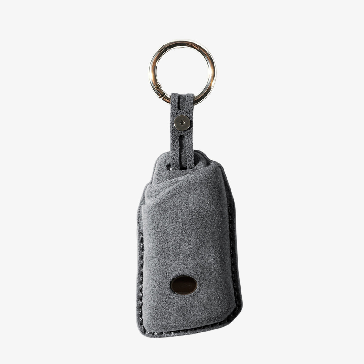 Alcantara Car Key Fob Cover for Lexus Model A with Buckle - Space Grey