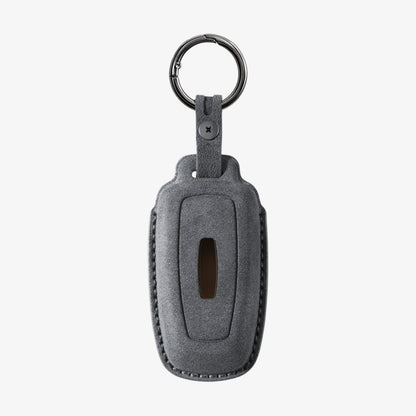Alcantara Car Key Fob Cover for Lincoln Model A - Space Grey