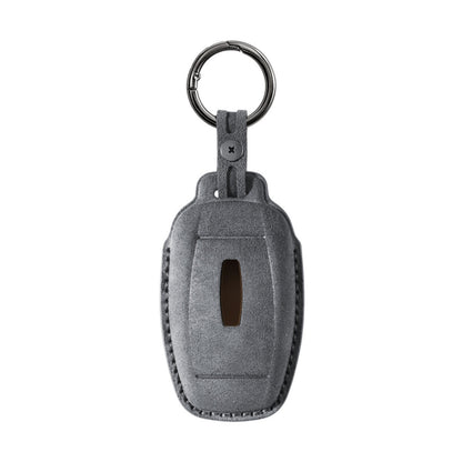 Alcantara Car Key Fob Cover for Lincoln Model B - Space Grey