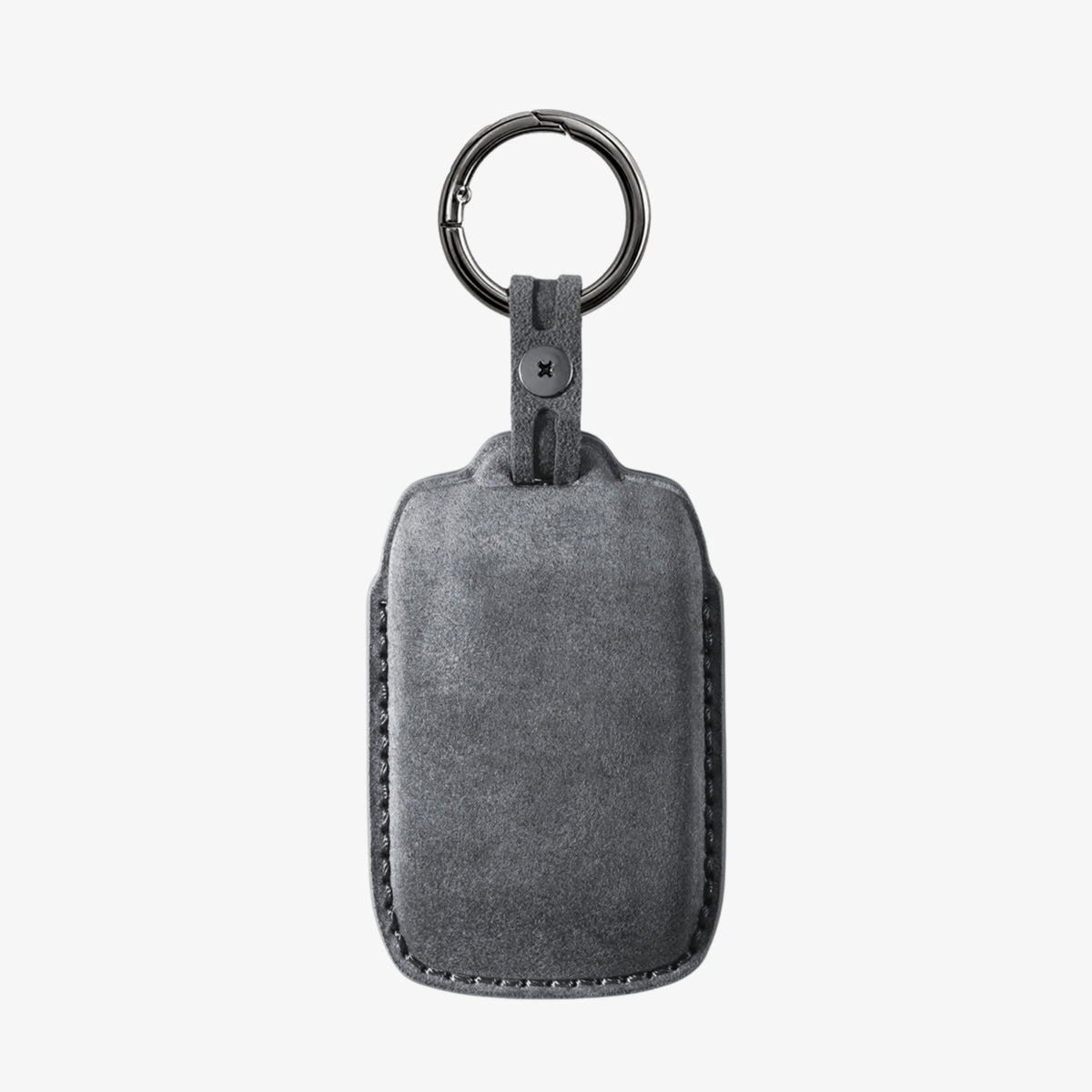 Alcantara Car Key Fob Cover for Maserati Model B with Buckle - Space Grey
