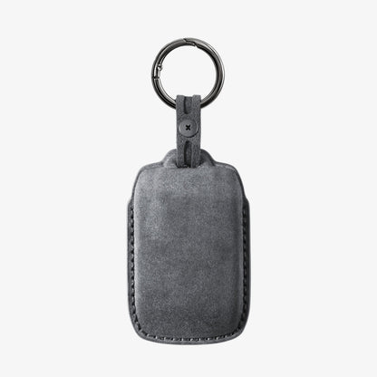 Alcantara Car Key Fob Cover for Maserati Model B with Buckle - Space Grey