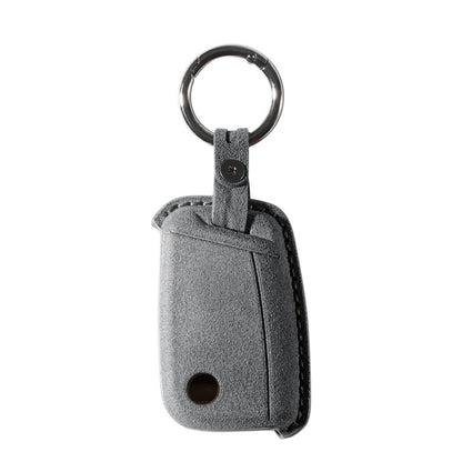 Alcantara Car Key Fob Cover for Volkswagen | Model F with Buckle - Space Grey