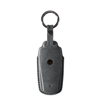 Alcantara Car Key Fob Cover for Volkswagen | Model J with Buckle - Space Grey