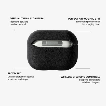 AirPods Pro (3rd Generation) Alcantara Case - Deep Black