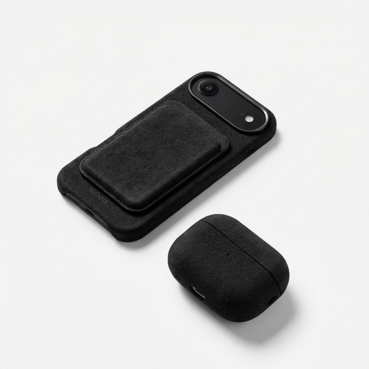 iphone alcantara case - Deep Black