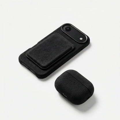 iphone alcantara case - Deep Black
