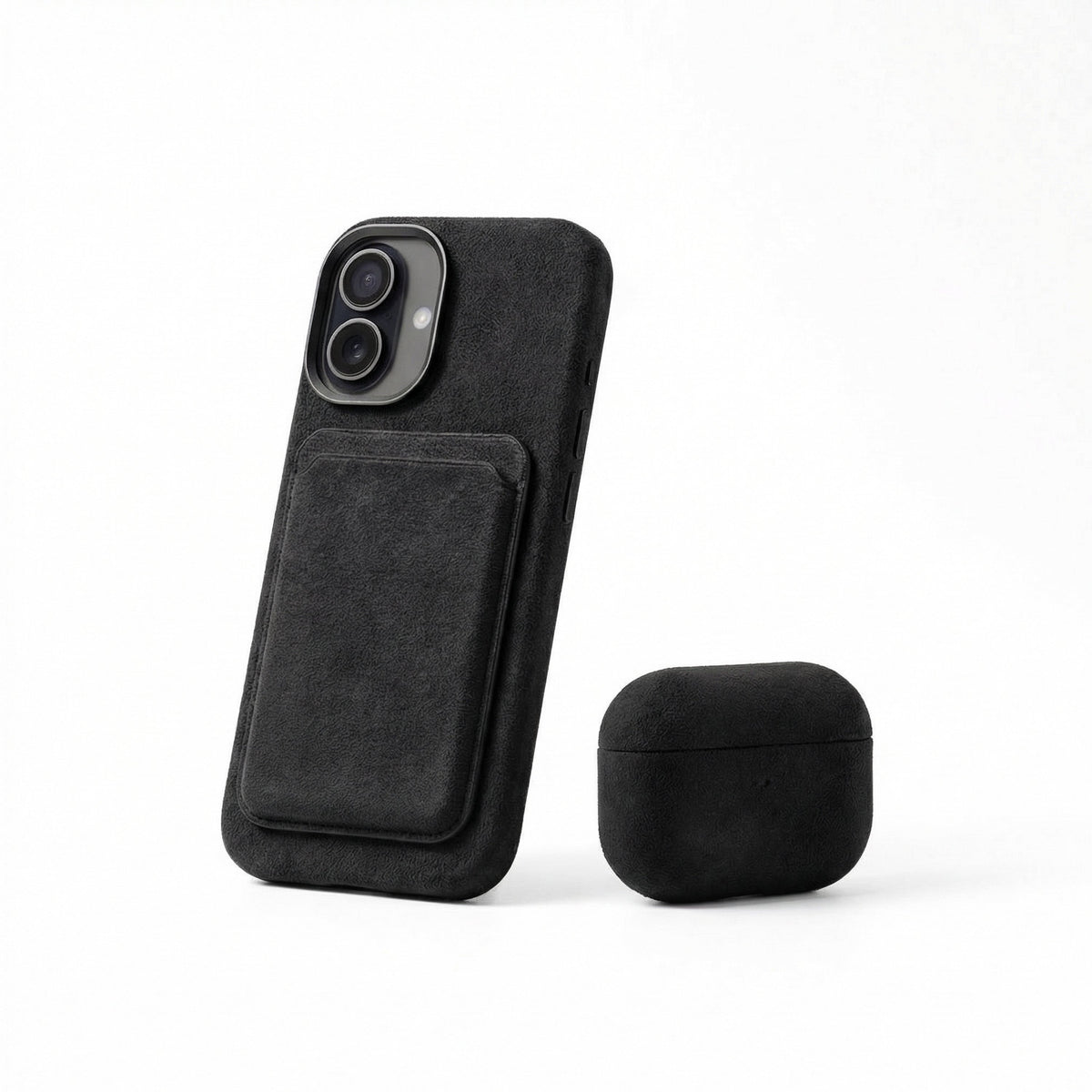 iphone alcantara case - Deep Black