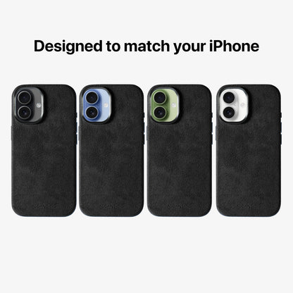 iphone alcantara case - Deep Black