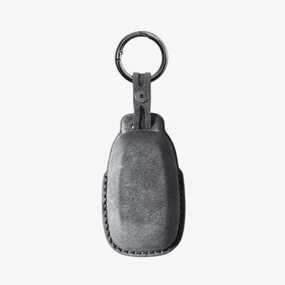 Alcantara Car Key Fob Cover for Subaru Model A - Space Grey