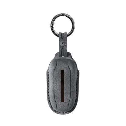 Alcantara Car Key Fob Cover for Tesla Model B (X) - Space Grey