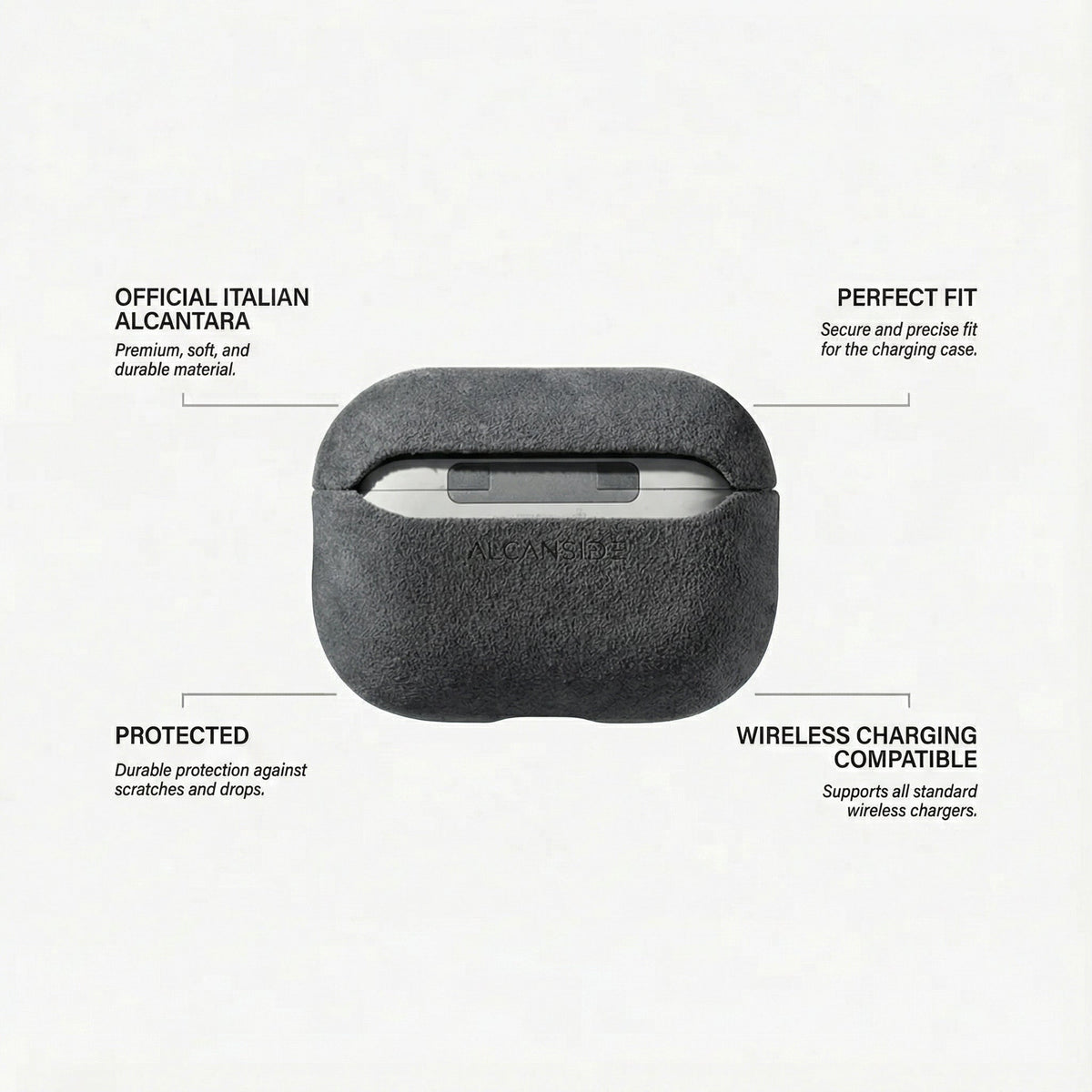 AirPods Pro (2nd Generation) Alcantara Case - Space Grey
