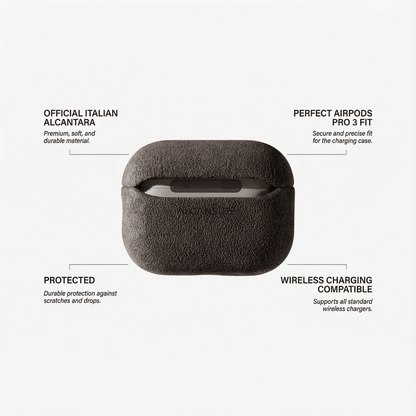 AirPods Pro (2nd Generation) Alcantara Case - Chocolate Brown