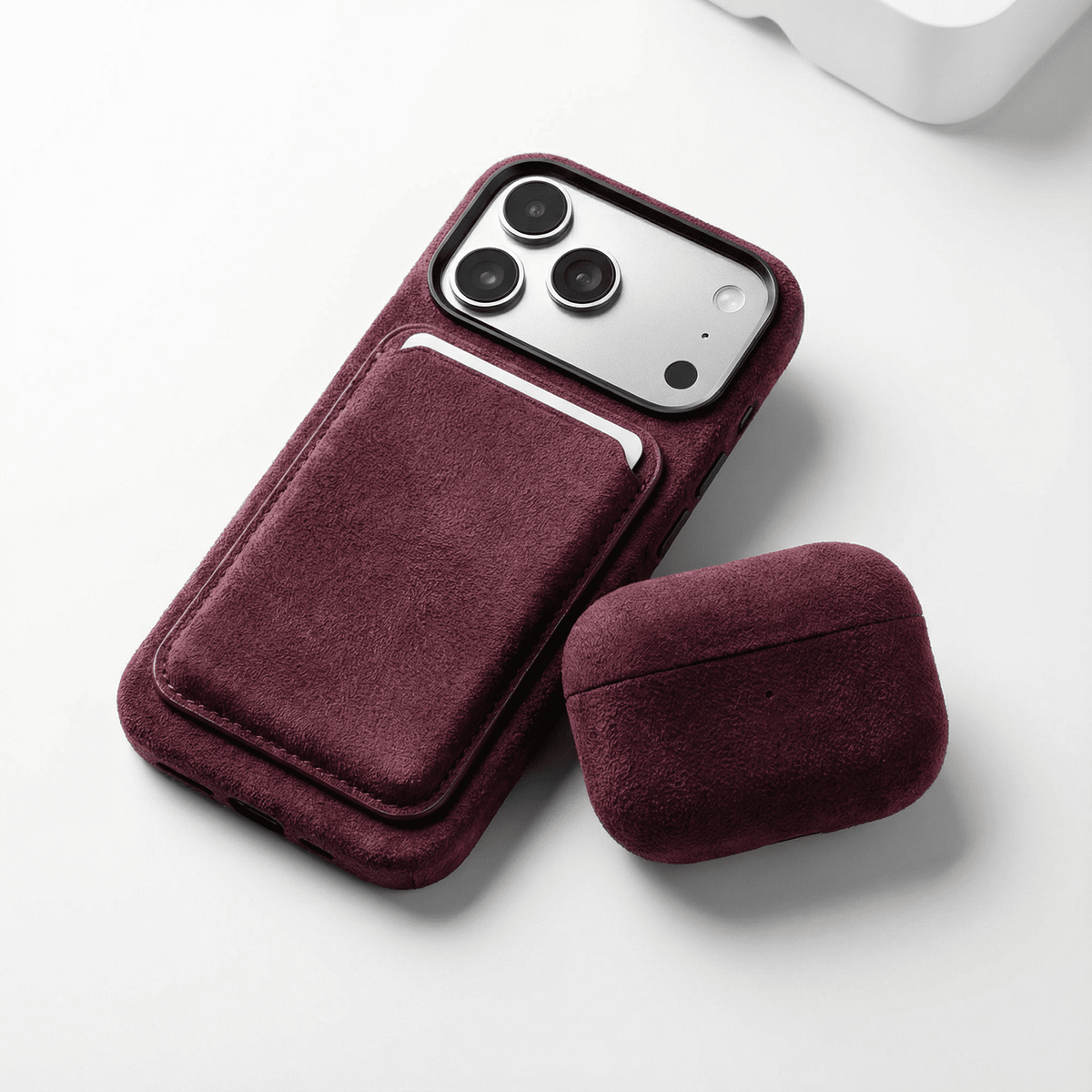 AirPods Pro (2nd Generation) Alcantara Case - Wine Red