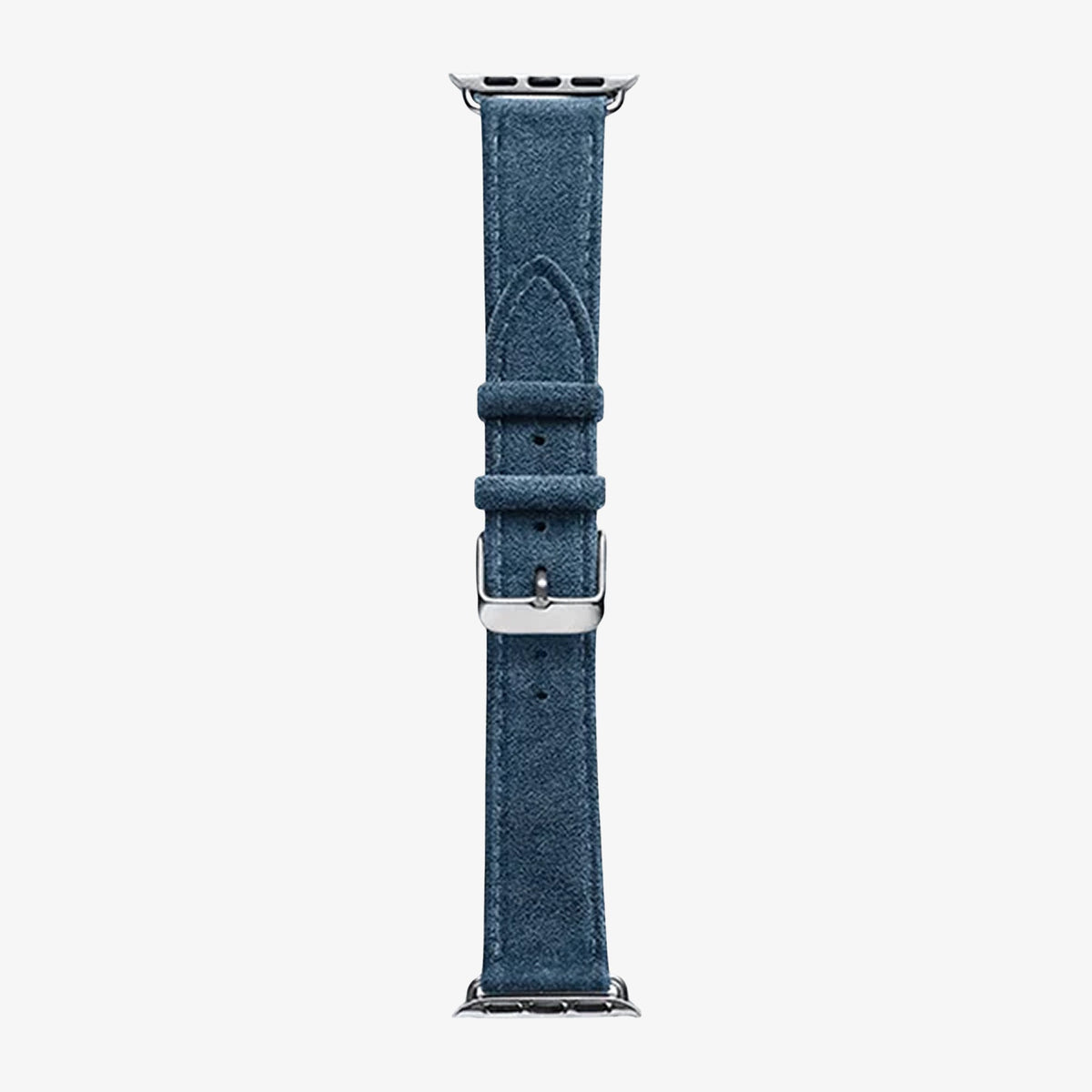 alcantara apple watch band with buckle - Ocean Blue