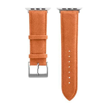 alcantara apple watch band with buckle - Orange