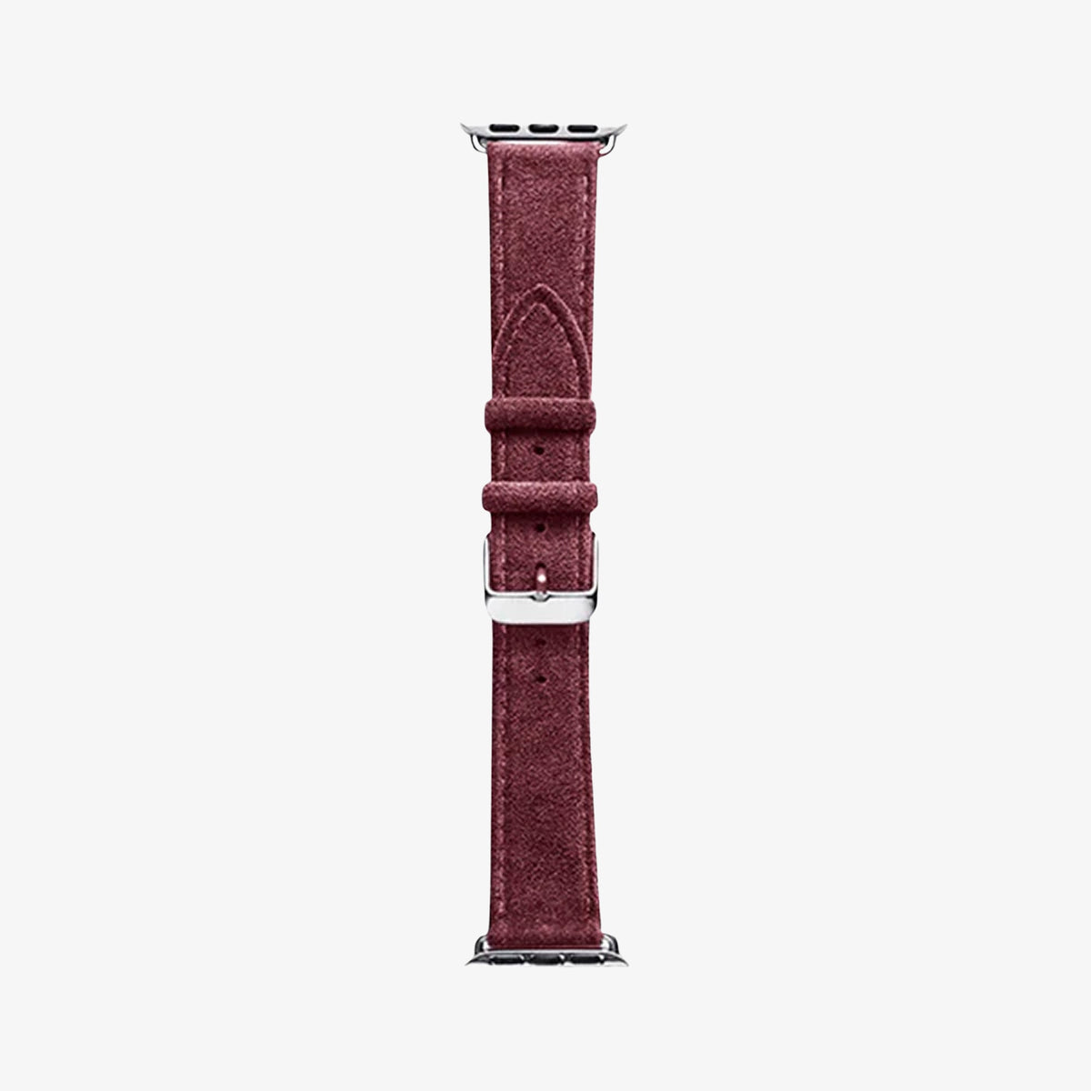 alcantara apple watch band with buckle - Wine Red