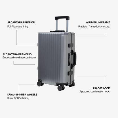 Alcantara Cabin Luggage - Space Grey