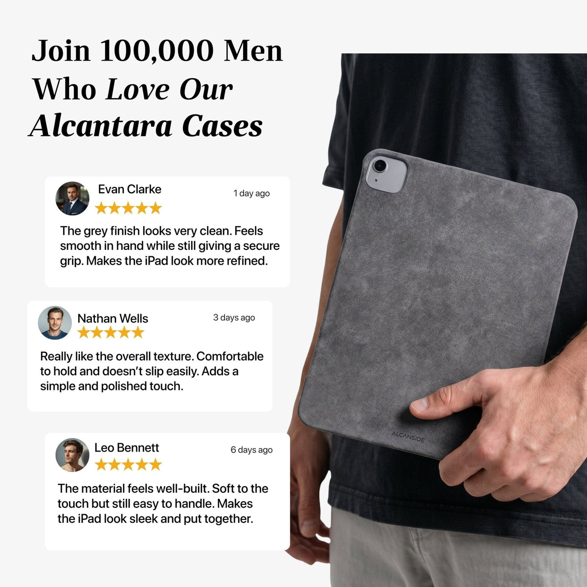 Alcantara iPad Cover - For iPad Air 11 inch (2024/2026) - Space Grey