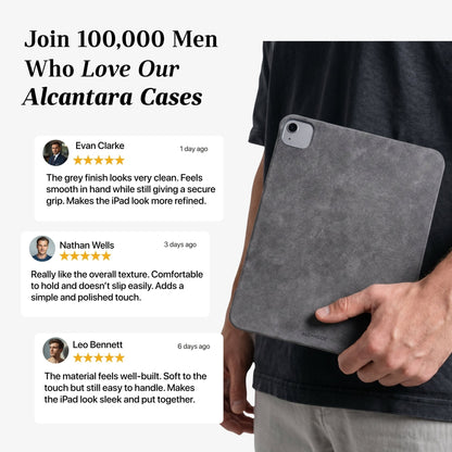 Alcantara iPad Cover - For iPad Air 11 inch (2024/2026) - Space Grey
