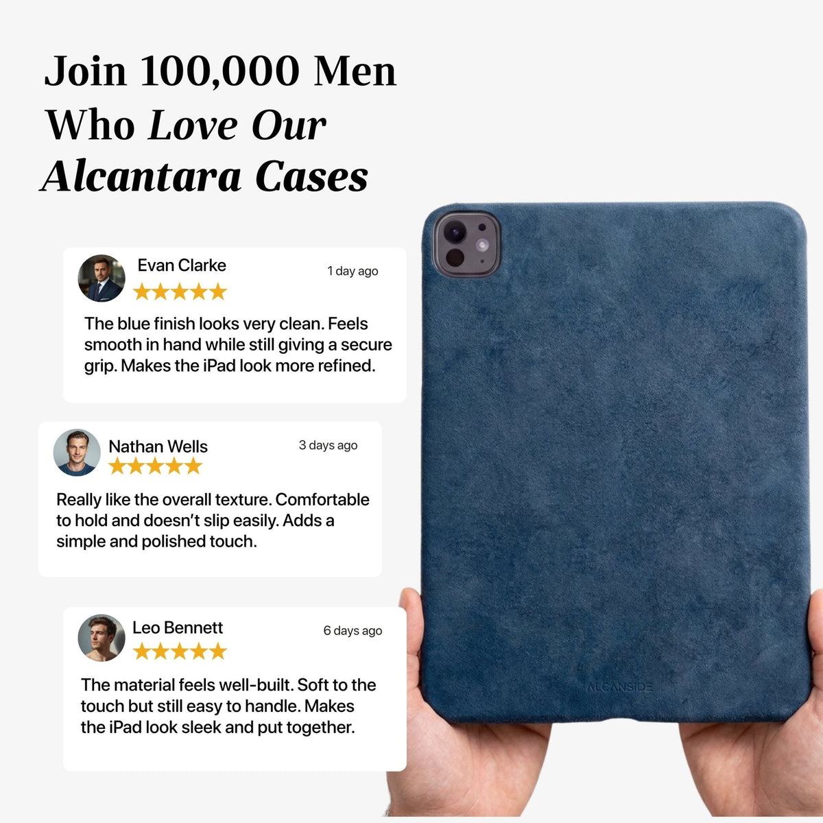 Alcantara iPad Cover - For iPad Pro (13 inch) - Ocean Blue