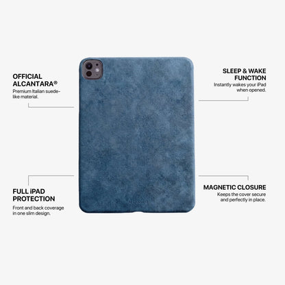 Alcantara iPad Cover - For iPad Pro (13 inch) - Ocean Blue