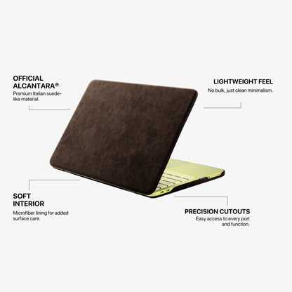 Alcantara MacBook Neo Cover - For 13 inch (2026) - Chocolate Brown