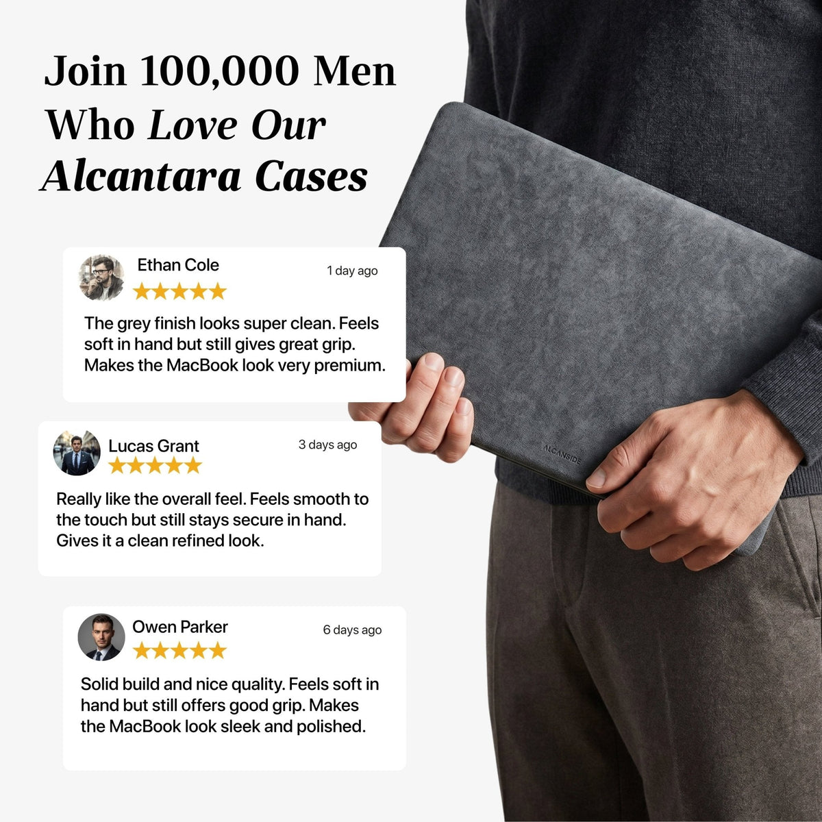 Alcantara MacBook Neo Cover - For 13 inch (2026) - Nardo Gray