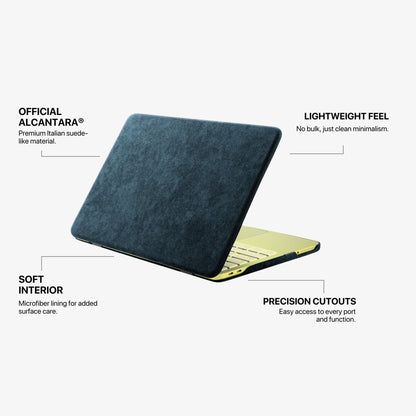 Alcantara MacBook Neo Cover - For 13 inch (2026) - Ocean Blue