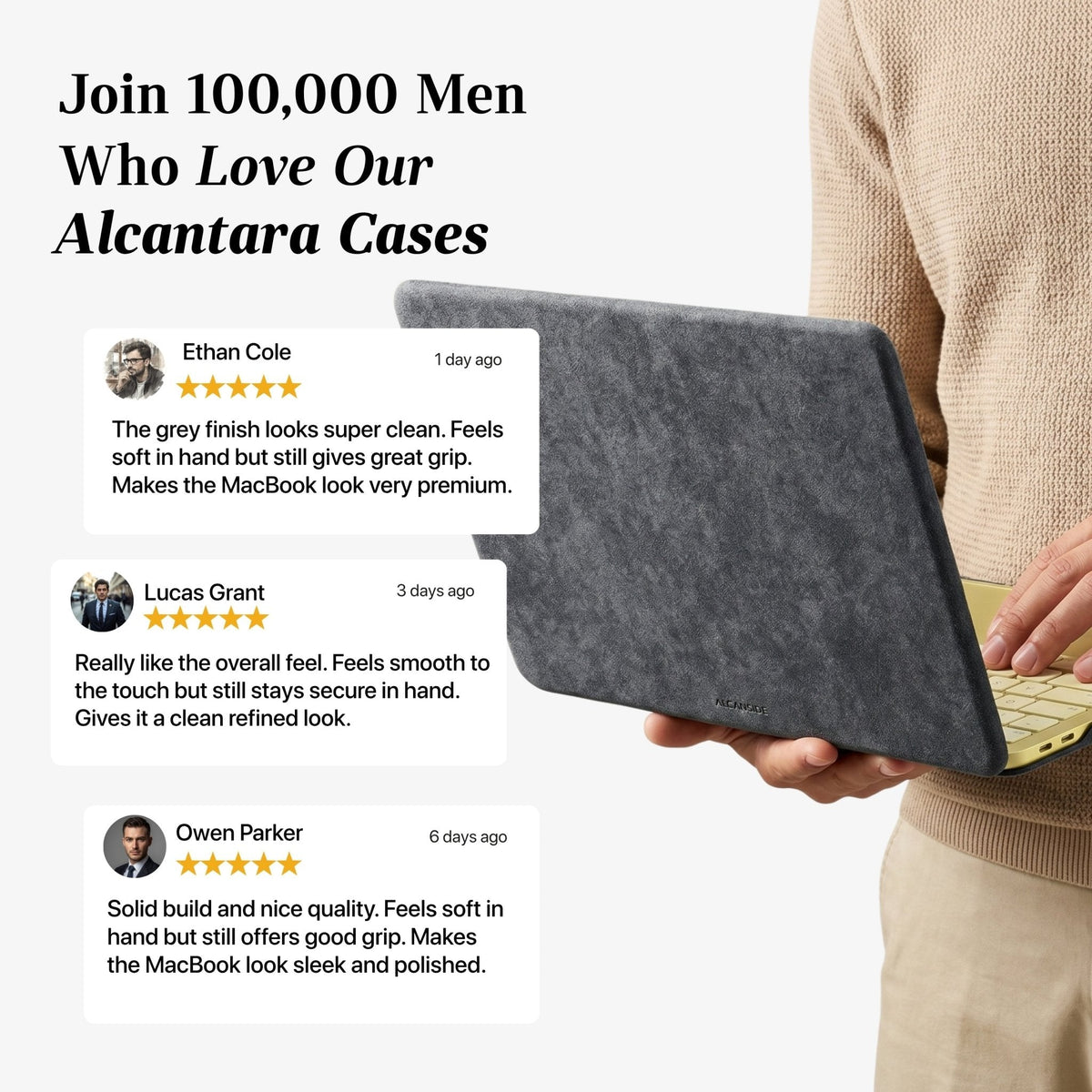 Alcantara MacBook Neo Cover - For 13 inch (2026) - Space Grey