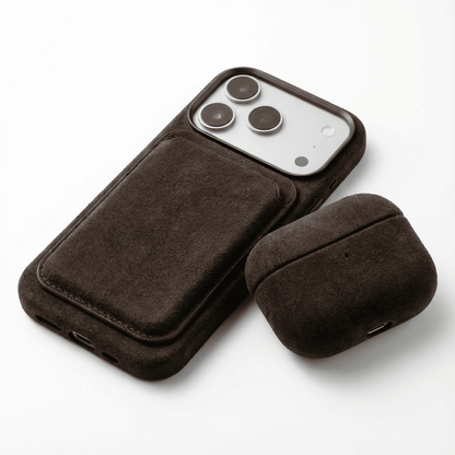 Alcantara MagSafe Wallet - Chocolate Brown