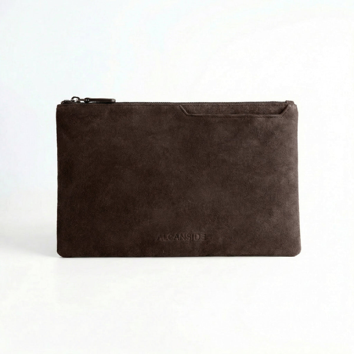 Alcantara Pouch - Chocolate Brown