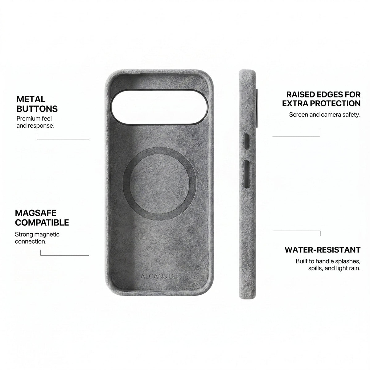 Google Pixel 10 Pro - Alcantara Case - Nardo Gray