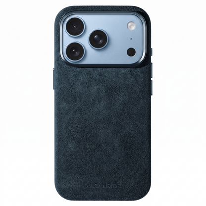iphone alcantara case - Navy Blue
