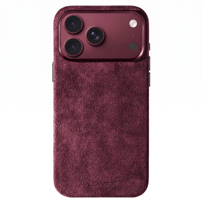 iphone alcantara case - Wine Red