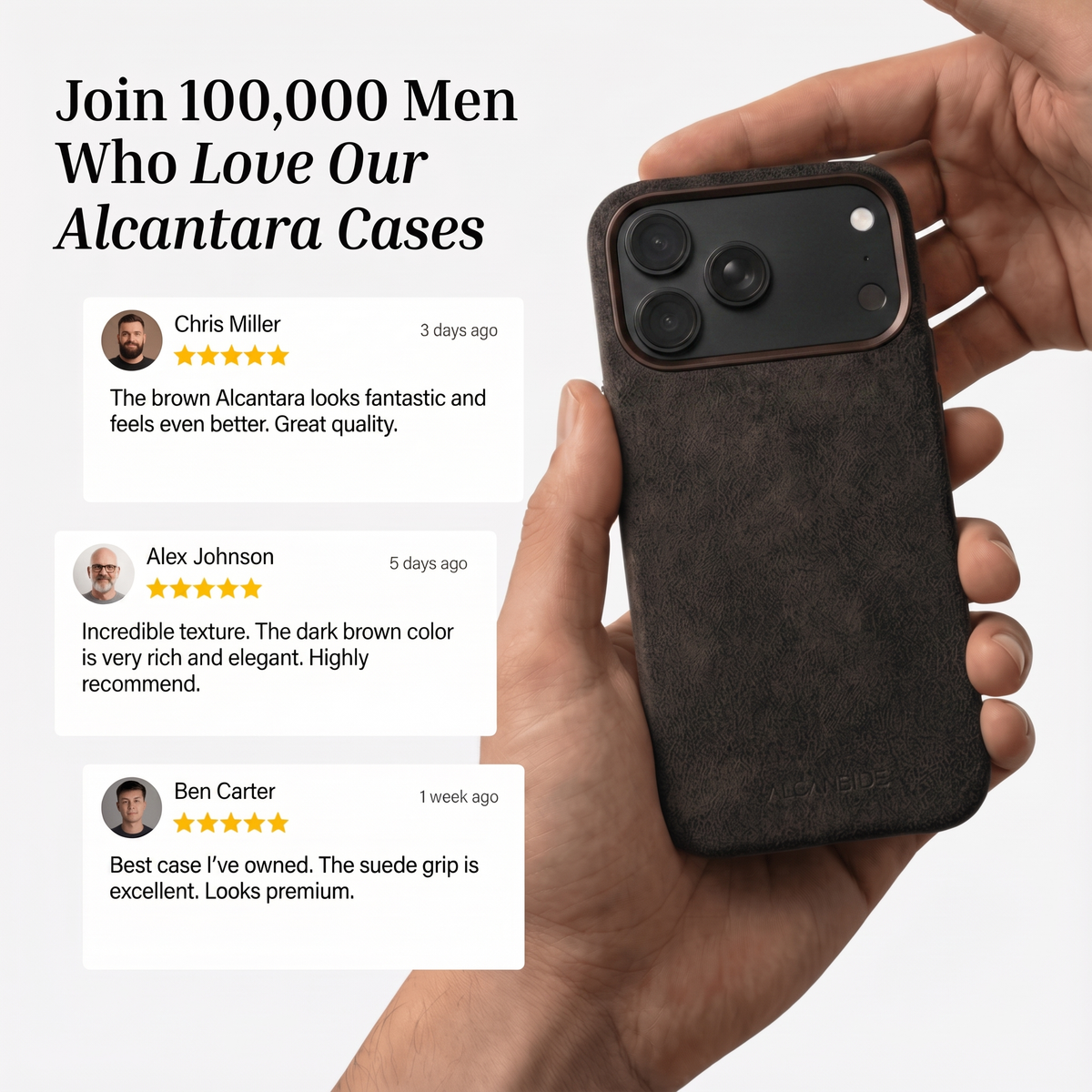 iphone 18 pro alcantara case - Chocolate Brown